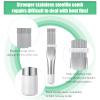 3 Pieces Air Conditioning Brush Set Includes FCR6 Ring Fin Comb Air Conditioner Fin Cleaner Condenser Radiator Fin Comb Stainless Steel Fin Straightener Cleaner Brush Repair Tool for Condenser Coil view 4