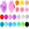 20 Pack Face Scrubber Soft Silicone Facial Cleansing Brush Face Wash Brush for Deep Cleaning Face Scrub Brush for Massage Face Exfoliator Blackhead Removing Face Cleansing Pads Silicon Face Cleaner view 1