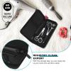 Beavorty 1Pcs Hair Stylist Scissor Holder Pouch Salon Scissors Bag Roll Up Hair Tools Barber Shears Holder Professional Leather Shears Case for Hairdressers view 2