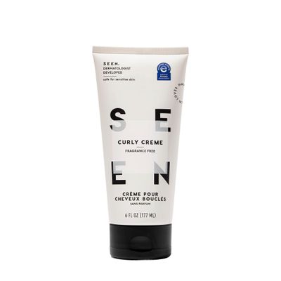 SEEN Curly Creme, Fragrance Free - Non-Comedogenic & Curl Defining Styling Hair Cream- Anti Frizz- Heat Protectant- Safe for Sensitive Skin