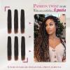 Dansama 6 Packs Passion Twist Hair Water Wave Braiding Hair for Butterfly Style Crochet Braids Bohemian Hair Extensions (24inch, T1B/30, Economy Pack) view 2