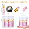 80 Pcs Lash Shampoo Brushes with Container Pink Eyelash Cleaning Bulk Glitter Eyelash Extension Cleansing Crystal Facial Cosmetic Lash Shampoo Brushes Blackhead Removing view 3