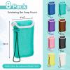 8 Pcs Soap Saver Pouch Body Scrubber Exfoliator and Holder Loofah Savers for Bar Wash Soap Bag with Rope Exfoliating Sponge for Bath Shower Travel Face Hand Women, 8 Colors view 2