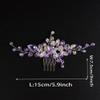 JWICOS Crystal Bride Wedding Hair Comb Rhinestone Bridal Hair Clip Glitter Wedding Hair Accessories for Women and Girls (Purple) view 4