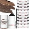 ALLROSE Eyebrow Stamp Stencil Kit - Eye Brow Stamping Kit, One Step Brow Stamp Kit, 20 Brow Stencils and Stamp Kit, Waterproof Perfect Eyebrow Kit, Easy to Use, Auburn view 1