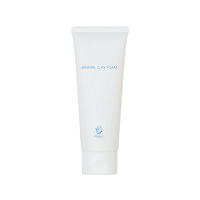 Fleuri - Mineral Clay Foam - Gentle Face Cleanser, Face Wash, Daily Facial Cleanser for Sensitive Skin, Moisturizing Face Wash for Normal to Dry Skin, Made in Japan, 3.5 fl oz, 100g
