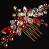 JWICOS Crystal Bride Wedding Hair Comb Rhinestone Bridal Hair Clip Glitter Wedding Hair Accessories for Women and Girls (Red) view 3