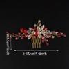JWICOS Crystal Bride Wedding Hair Comb Rhinestone Bridal Hair Clip Glitter Wedding Hair Accessories for Women and Girls (Red) view 4