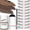 ALLROSE Eyebrow Stamp Stencil Kit - 20 Brow Stencils, Waterproof, Easy to Use, Ash Brown view 1