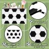 12 Pcs Soccer Makeup Bag Football Cosmetic Bag Pencil Case Bulk Girls Gift for Coach Travel Team Football Lovers Cosmetic Toiletry Pouch with Zipper Small Makeup Organizer Accessories(Soccer) view 3