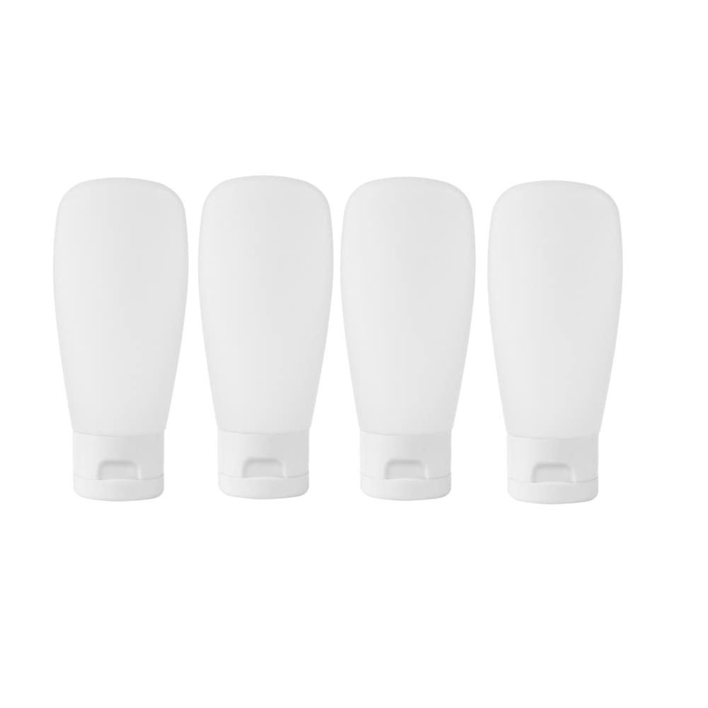 Travel Bottles for Toiletries, 4pcs Plastic Cosmetic Travel Size Containers Refillable Lotion Squeeze Bottles with Flip Cap, Travel Accessories for Shampoo Conditioner Body Wash (1oz)
