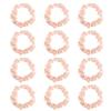 12Pcs Satin Hair Ties, Blush Silk Hair Scrunchies Skinny Hair Ties Ponytail Holder Pink Accessories Gift for Women Girls view 1