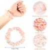12Pcs Satin Hair Ties, Blush Silk Hair Scrunchies Skinny Hair Ties Ponytail Holder Pink Accessories Gift for Women Girls view 2
