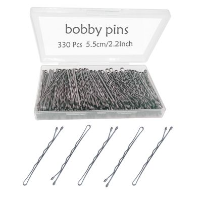 330 Pcs 2.2 Inch Hair Bobby Pins Silver With Box, Silver Bobby Pins For Gray Hair, YINGFENG Reusable Non Slip Hair Pins, This Gray Hair Pins For Women, Girls And Kids