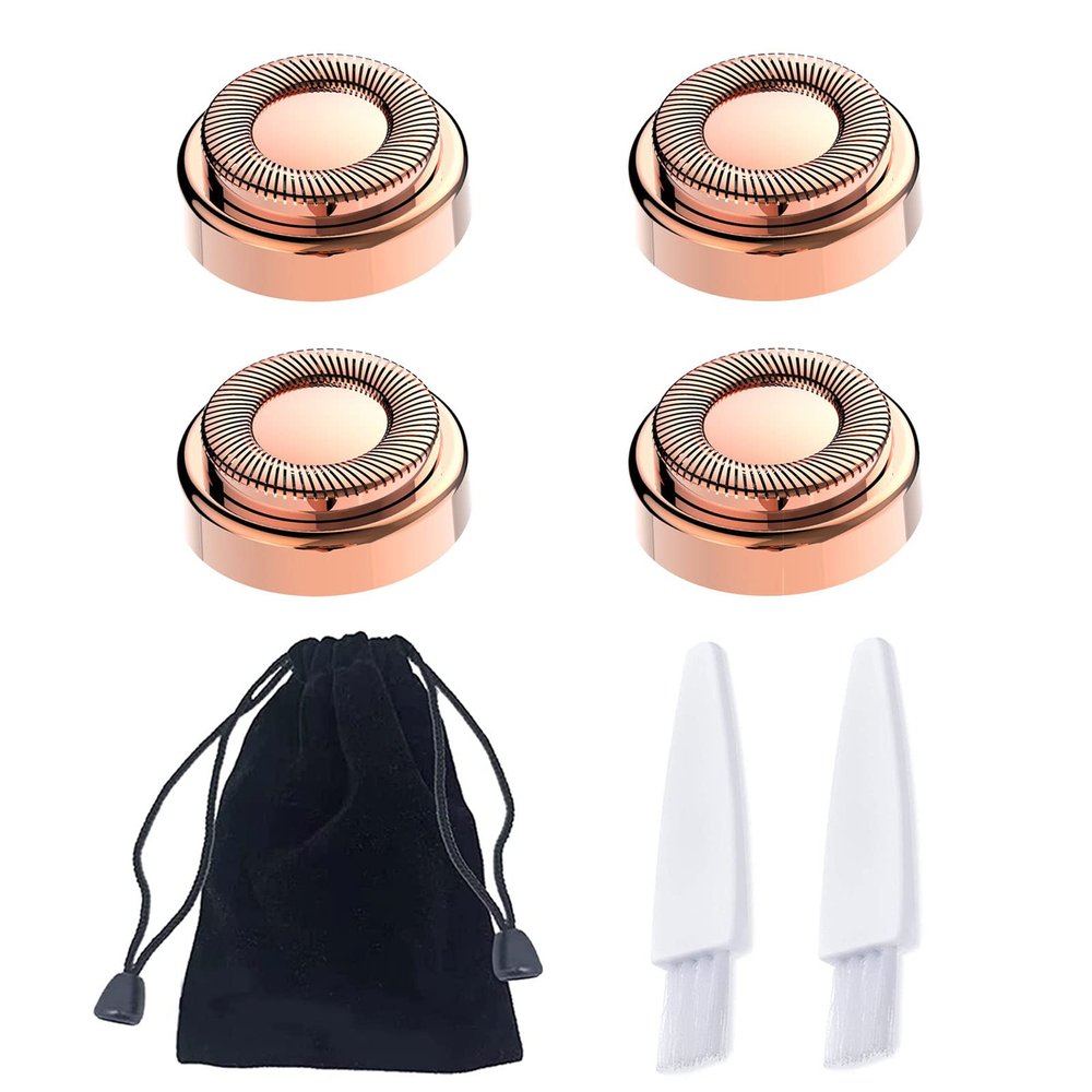 4PCS LinMei Replacement Heads Compatible for GEN 1 Finishing Touch Flawless Women's Painless Hair Remover with Cleaning Brushes and Storage Bag