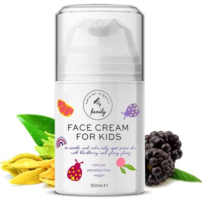 The Natural and Organic Family Kids Face Cream - Blackberry Face Lotion