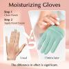 Evridwear Beauty Cotton Gloves with Touchscreen Fingers for SPA, Eczema, Dry Hands, Hand Care, Day and Night Moisturizing, (2 Pair L/XL, Feather Weight Mint Green Color) view 2