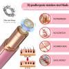 Facial Hair Removal for Women - USB Rechargeable Painless Hair Remover With LED Light for Face, Peach Fuzz, Upper Lip, Chin, Body (Rose Gold) view 3