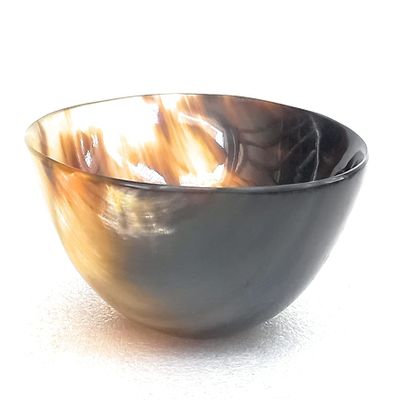 ALADEAN Real Horn Shaving Bowl for Men - Natural Horn Beard Shaving Accessories for Personal Parlour Saloon Use - Gift for men