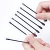 100Pcs Disposable Plastic Blackhead Remover Pimple Popper Tool Professional Double Headed Blackhead Extractor Removal Stick Cotton Swab Beauty Tool, Black view 4