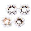 LALAFINA 4pcs Pearl Rhinestones Hair Ties Elastic Ponytail Holders Hairband Clips Hair Accessories for Girls Parties and Daily Life view 1