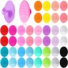 Nuogo 40 Pack Facial Cleansing Brush Face Scrubber Face Exfoliator Exfoliating Brush Soft Silicone Scrubber Handheld Wash Scrub Pad Tool for Deep Cleaning Pore Blackhead Delicate Dry Skin Care Women view 1