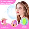 Nuogo 40 Pack Facial Cleansing Brush Face Scrubber Face Exfoliator Exfoliating Brush Soft Silicone Scrubber Handheld Wash Scrub Pad Tool for Deep Cleaning Pore Blackhead Delicate Dry Skin Care Women view 3
