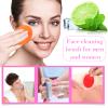 Nuogo 40 Pack Facial Cleansing Brush Face Scrubber Face Exfoliator Exfoliating Brush Soft Silicone Scrubber Handheld Wash Scrub Pad Tool for Deep Cleaning Pore Blackhead Delicate Dry Skin Care Women view 4