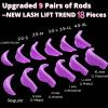 Eyelash Perm Pads Lash Lift Rods Eyelash Perm Silicone Pads 9 Sizes 18 Piece Reusable Soft Lash Lift Pads Shield for Different Length Eyelashes Perfect Lifting (Violets) view 3