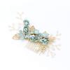 Kisangel Rhinestone Pearl Hair Accessories - 4pcs Floral Hair Combs, Hair Clips, and Wedding Hair Comb Set for Brides (Green) view 3