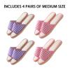 10 Pairs Washable House Slippers for Guests,Disposable Slippers for Guests,Breathable Open Toe Indoor Slipper,Spa Slipper for Guests,Home,Bedroom,Hotel,Travel,Unisex Universal Size(6 Large Size+4 view 3