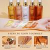 Liyalan Shimmer Body Oil Bronze Gold 5 Color Bronze 3.38 Fl Oz Face Glow Pearl Highlighter Illuminator body Makeup Shine Glitter Gold Liquid Taning view 4