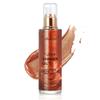 Liyalan Shimmer Body Oil Golden Brown 5 Color Bronze Face Glow Pearl Highlighter Illuminator Body Makeup Shine Glitter Gold Liquid Taning 3.38 Fl Oz view 1