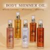 Liyalan Shimmer Body Oil Golden Brown 5 Color Bronze Face Glow Pearl Highlighter Illuminator Body Makeup Shine Glitter Gold Liquid Taning 3.38 Fl Oz view 2