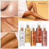 Liyalan Shimmer Body Oil Golden Brown 5 Color Bronze Face Glow Pearl Highlighter Illuminator Body Makeup Shine Glitter Gold Liquid Taning 3.38 Fl Oz view 4