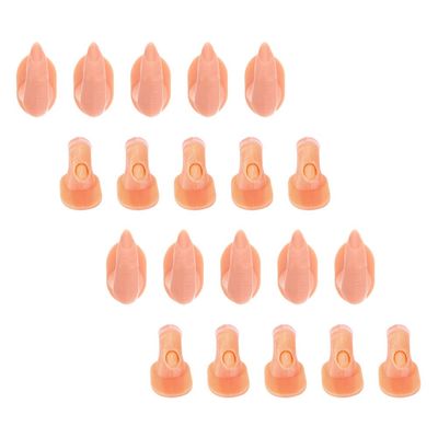 FOMIYES 20pcs Fake Nail Practice Fingers Manicure Training Tools for Nail Art Beginners and Professionals Reusable and Practice