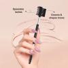 3 Head Eyebrow Eyelash Shaper Eyelash Comb Double Head Brush Makeup Grooming Tool cosmetic with 3 Different Spoolie Brushes for Separating Lashes, Eliminating Mascara Clumps, Grooming and Shaping Brow view 3