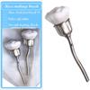 AKOAK 1 Pack Rose Flower Makeup Brush, Blush Brush, Long Handle Contour, Foundation, Powder, Makeup, Manicure Dust Remover Brush - Grey White view 4