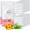 TKTK Hydrocolloid Acne Patches, Pimple Patches for Face with Tea Tree & Calendula Oil - 4 Sizes Clear Cover Stickers, Invisible for Day & Night Use (360 Count) view 1