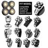 5 Blades Head Shaver Replacement Heads Replacement Blades Head Shaver Universal Replacement Blade Head Electric Razor for Men (5D Gold) view 4