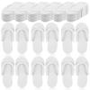 Geyoga 48 Pairs Disposable Pedicure Slippers Foam Disposable Spa Flip Flops Pedicure Shoes for Women Salon Nail Spa (White) view 1