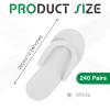Geyoga 48 Pairs Disposable Pedicure Slippers Foam Disposable Spa Flip Flops Pedicure Shoes for Women Salon Nail Spa (White) view 2