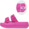 BenSorts Pillow Slippers for Women Cute Sandal Adjustable Buckles Soft Recovery Slides Shower Spa Bath House Slippers Indoor Hot Pink Men Size 8.5 9 9.5 Women Size 9.5 10 10.5 view 3