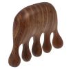 PRETYZOOM Green Sandalwood Hair Comb Scalp Massager Comb Shape Relief Natural Wood for Daily Care view 3