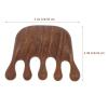 PRETYZOOM Green Sandalwood Hair Comb Scalp Massager Comb Shape Relief Natural Wood for Daily Care view 4