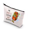 BDPWSS Funny Gambling Makeup Bag Casino Lover Gift I'm Just a Little Bit Slotty Slot Machine Zipper Pouch For Gambler Gift (Just Slotty) view 1