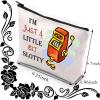 BDPWSS Funny Gambling Makeup Bag Casino Lover Gift I'm Just a Little Bit Slotty Slot Machine Zipper Pouch For Gambler Gift (Just Slotty) view 2