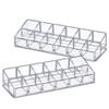 Amazing Abby - Glamour - 2-Pack 12-Slot Acrylic Nail Polish Organizer, Lipstick Holder, Lip Gloss Organizer, Cosmetic Storage Display, Perfect Storage Solution for Drawer, Vanity, Bathroom, and More view 4
