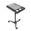 TATARTIST Tattoo Tray Cart Stainless Steel Salon Tray on Wheels Tattoo Rolling Tray Station Adjustable Height Storage Utility Cart for Clinic Spa Tattoo Rolling Tray (Black) view 1