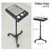TATARTIST Tattoo Tray Cart Stainless Steel Salon Tray on Wheels Tattoo Rolling Tray Station Adjustable Height Storage Utility Cart for Clinic Spa Tattoo Rolling Tray (Black) view 3